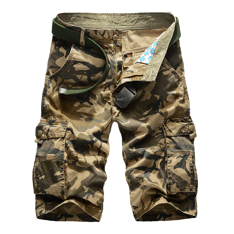 Corteiz Cargo Pant - Pantaloncini Cargo Mimetici Senza Cintura per