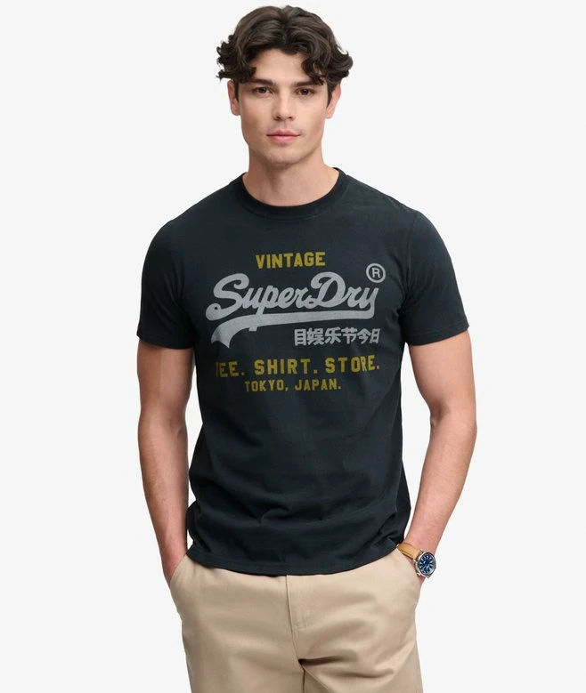 Streetwear Brands Logo - T-shirt grafica vintage con logo Heritage,